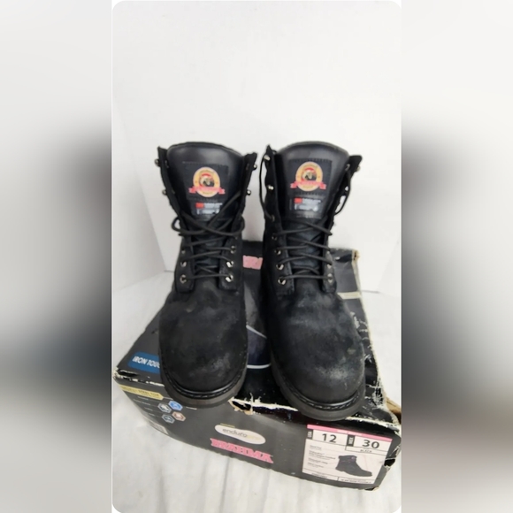 💪 MEN'S BRAHMA Steel Toe Work Boots 571034289-W BR BEVEL Size 12W 💪 - Picture 6 of 9